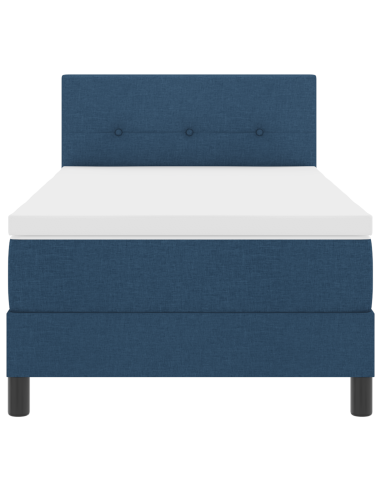 Letto a molle con materasso con led Blu 100 x 200 cm Tessuto