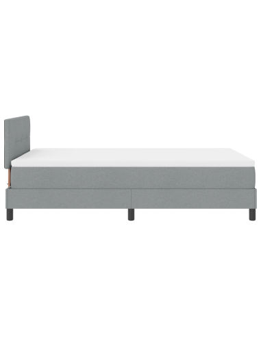 Letto a molle con materasso Grigio chiaro 120 x 190 cm Tessuto