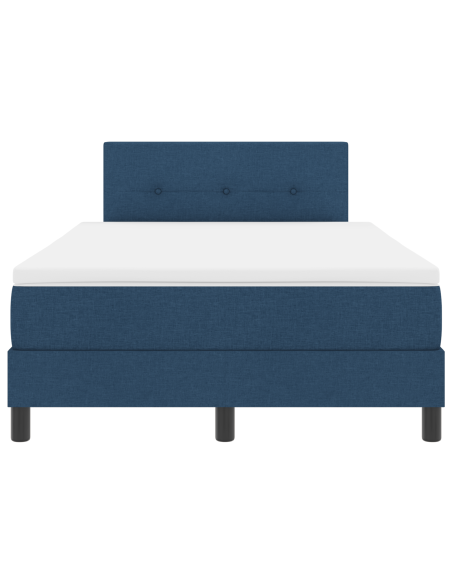 Letto Box Spring con Materasso e LED Blu 120x200 cm Tessuto