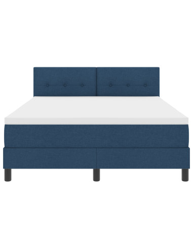 Letto a molle con materasso con led Blu 140 x 200 cm Tessuto