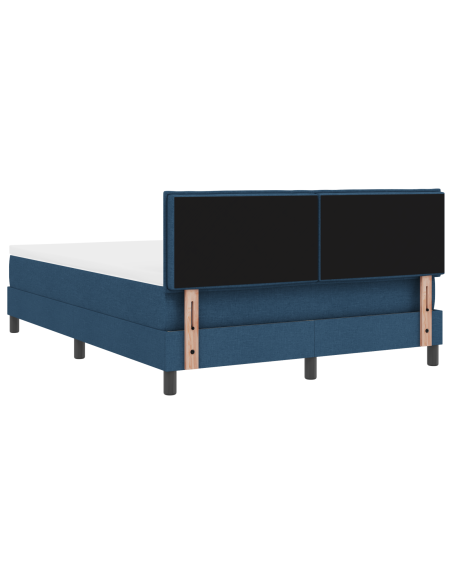 Letto a Sospensione con Materasso e LED Blu 160x200 cm Tessuto