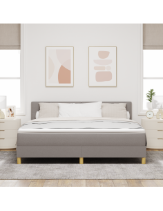 Letto a Sorgente LED con materasso Talpa 180 x 200 cm Tessuto