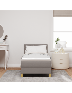 Letto a Sorgente LED con materasso Talpa 80 x 200 cm Tessuto