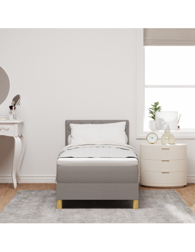 Letto a Sorgente LED con materasso Talpa 80 x 200 cm Tessuto