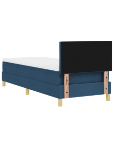 Letto a Sorgente LED con materasso Blu 80 x 200 cm Tessuto 2