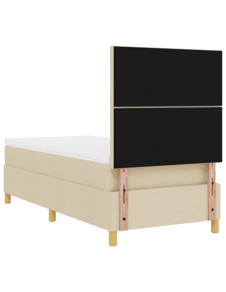 Letto Box Sprig con materasso e LED panna 90x200 cm