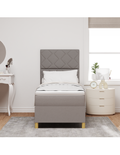 Letto a Sorgente LED con materasso Talpa 80 x 200 cm Tessuto