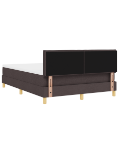 Letto a Sorgente LED con led Marrone Scuro 140 x 200 cm Tessuto 2