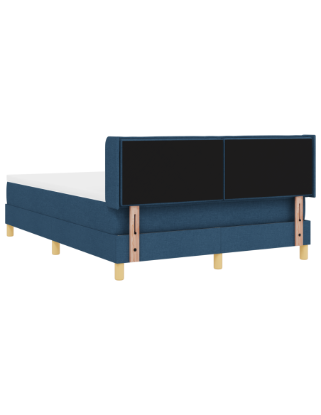 Letto a Molle con Materasso Blu 140x200 cm Tessuto