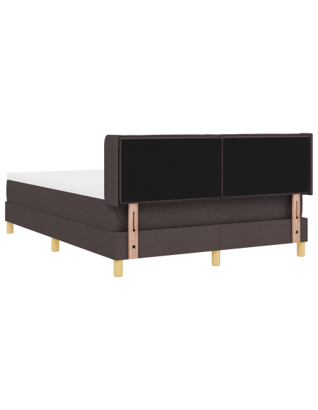 Letto con Rete e Materasso Tortora 160x200 cm Tessuto