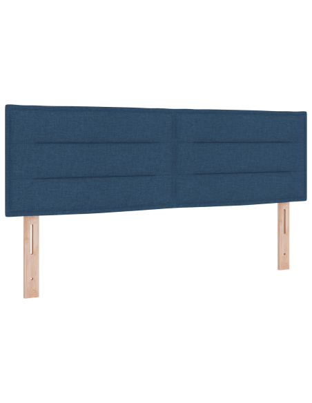 Letto a doghe  con materasso blu 160x200 cm in tessuto