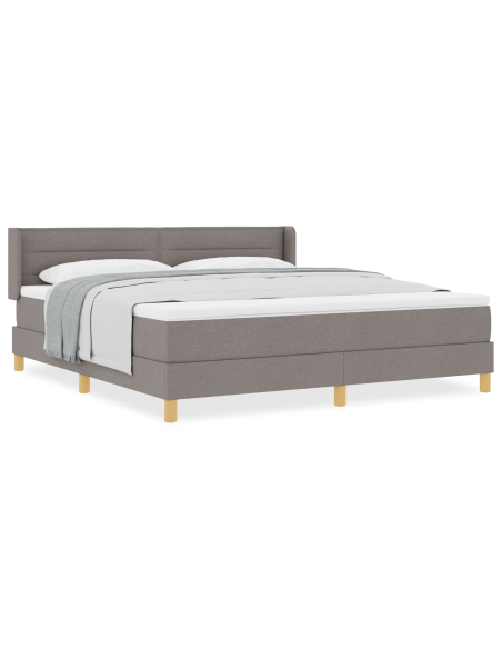 Letto a Molle con Materasso Tortora 180x200 cm