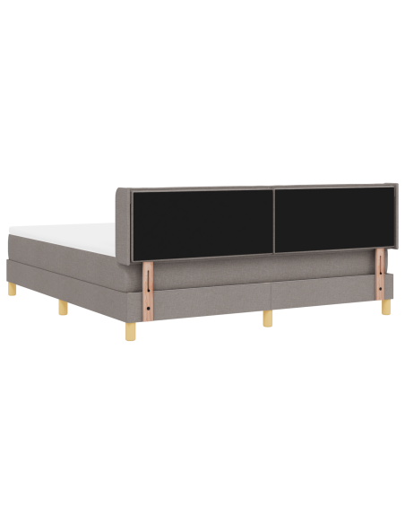 Letto a Molle con Materasso Tortora 180x200 cm