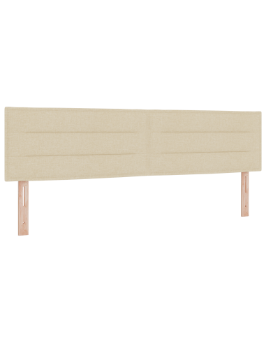 Letto a molle con materasso Crema 200 x 180 cm Poliestere
