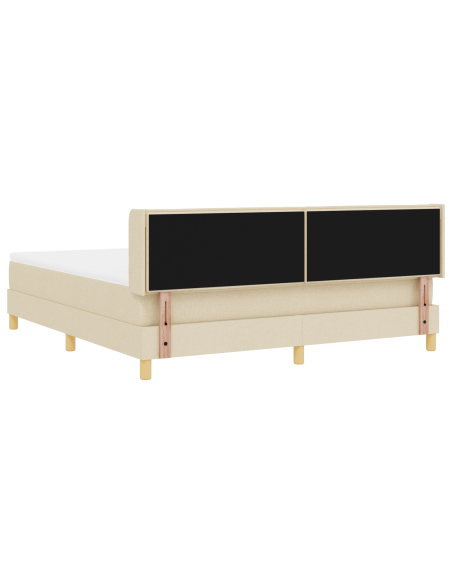 Letto a molle  con materasso panna 180x200 cm tessuto