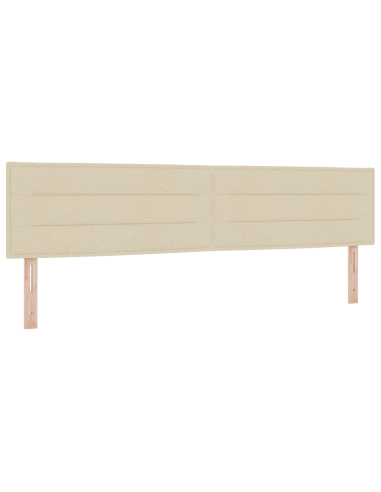 Letto a molle con materasso Crema 200 x 200 cm Poliestere