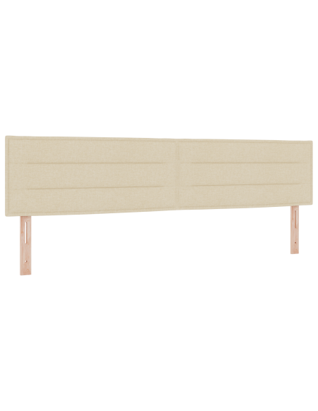 Letto a molle con materasso Crema 200 x 200 cm Poliestere