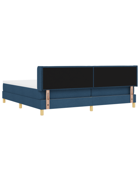 Letto con Rete a Mola con Materasso Blu 200x200 cm Fabrica
