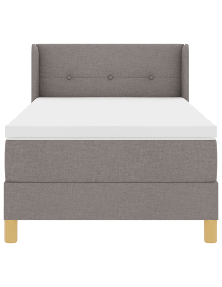 Letto a Box Spring con Materasso Tortora 80x200 cm Tessuto