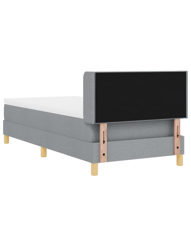 Letto a molle Grigio chiaro 200 x 100 cm Poliestere