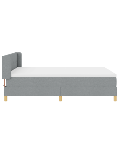 Letto a molle Grigio chiaro 200 x 160 cm Poliestere