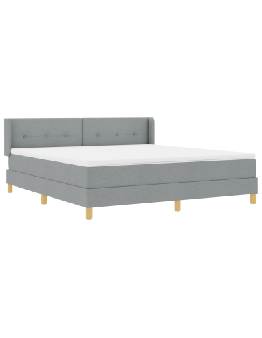 strongLetto a Molle / strong Grigio chiaro 180 x 200 cm