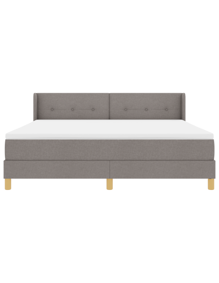 Letto a rete con materasso tortora 180x200 cm in tessuto