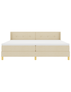 strongLetto a Molle / strong Crema 200 x 200 cm Tessuto