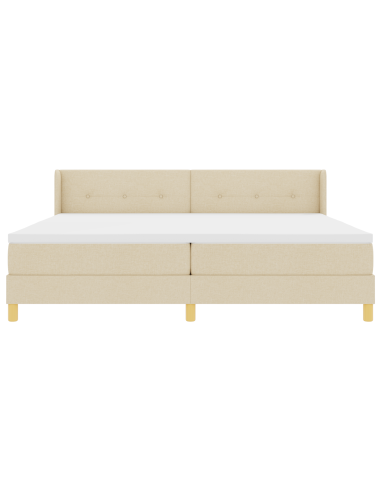 strongLetto a Molle / strong Crema 200 x 200 cm Tessuto