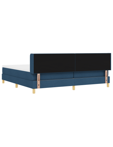 strongLetto a Molle / strong Blu 200 x 200 cm Tessuto