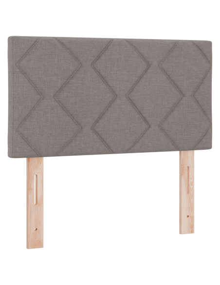Letto con Box Spring e Materasso Tortora 80x200 cm TESSUTO