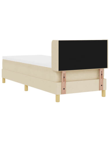 Letto a molle con materasso Crema 200 x 80 cm Poliestere