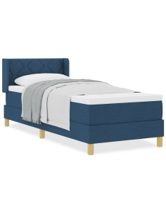 strongLetto a Molle / strong Blu 80 x 200 cm Tessuto 2