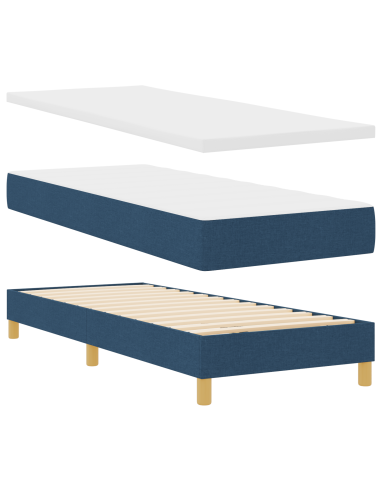 strongLetto a Molle / strong Blu 80 x 200 cm Tessuto