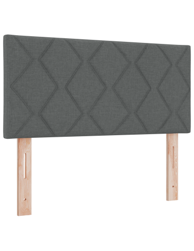 Letto a molle con materasso Grigio scuro 190 x 90 cm Poliestere