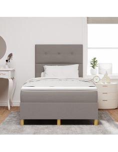 Letto a Sorgente LED con materasso Talpa 120 x 200 cm Tessuto