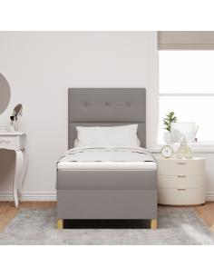 Letto a Sorgente LED con materasso Talpa 90 x 190 cm Tessuto