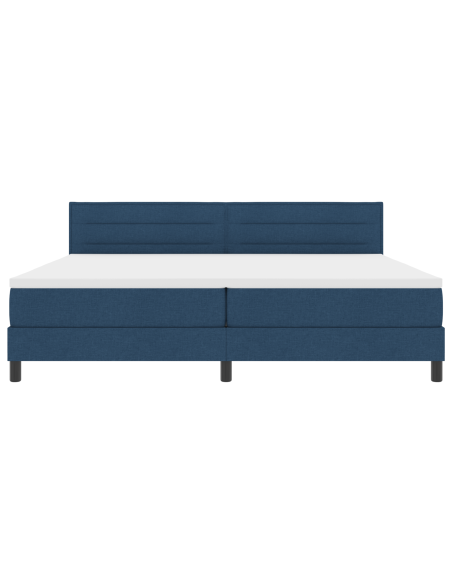 Letto Box Spring con Materasso e LED Blu 200x200 cm Tessuto
