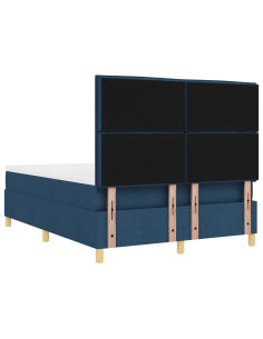 Letto a Sorgente LED con materasso Blu 160 x 200 cm Tessuto 2