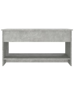 Tavolino Salotto Grigio Cemento 102x50x52,5cm Legno Multistrato
