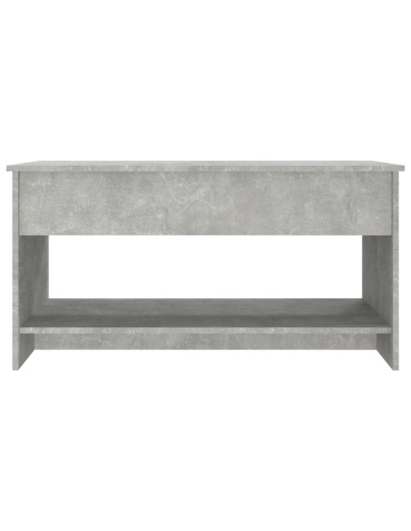 Tavolino Salotto Grigio Cemento 102x50x52,5cm Legno Multistrato