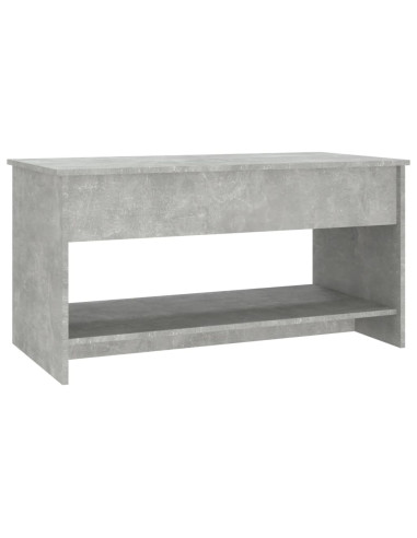Tavolino Salotto Grigio Cemento 102x50x52,5cm Legno Multistrato