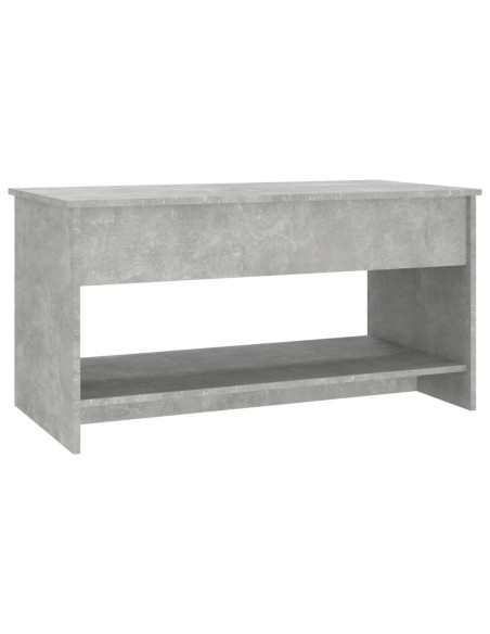 Tavolino Salotto Grigio Cemento 102x50x52,5cm Legno Multistrato