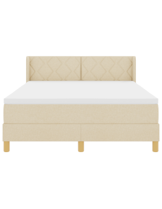 strongLetto a Molle / strong Crema 160 x 200 cm Tessuto