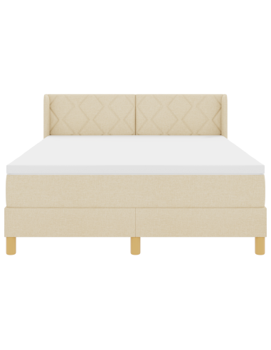 strongLetto a Molle / strong Crema 160 x 200 cm Tessuto