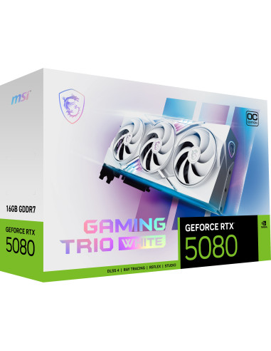 MSI GAMING GEFORCE RTX 5080 16G TRIO OC WHITE scheda video NVIDIA 16 GB GDDR7