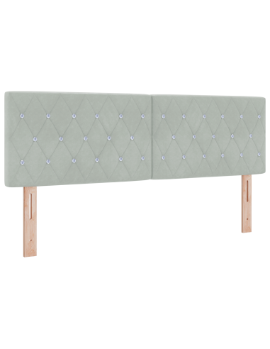 Letto a molle Grigio chiaro 190 x 140 cm Poliestere