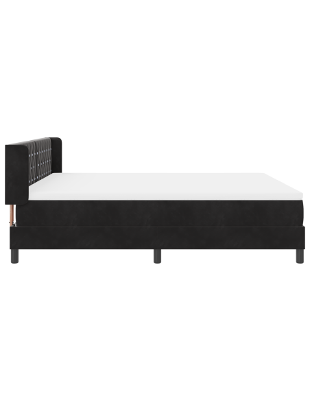 Letto con Reticolo e Materasso Nero 180x200 cm Velluto