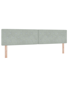 Letto a molle Grigio chiaro 200 x 200 cm Poliestere 2