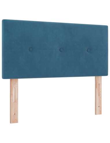 Letto a molle con testiera Blu Scuro 190 x 90 cm Velluto